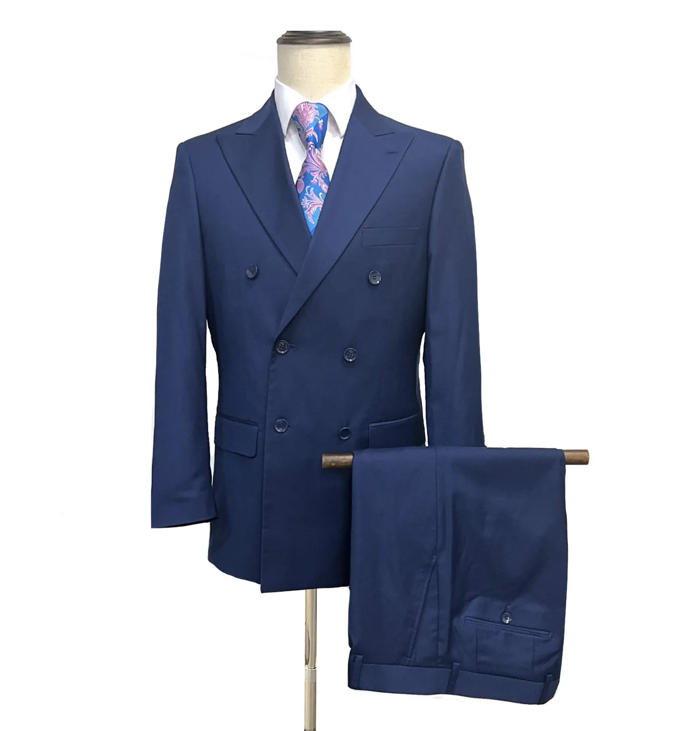 Mazari Double Breasted Suit - Paris Blue 1500DB