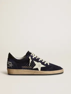 Men's Ball Star in dark blue suede with white nubuck star