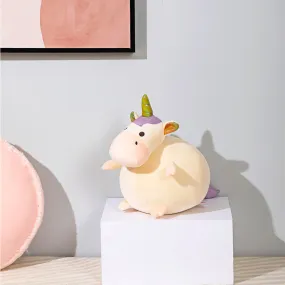 MINISO Round Plush Toy (White Unicorn)