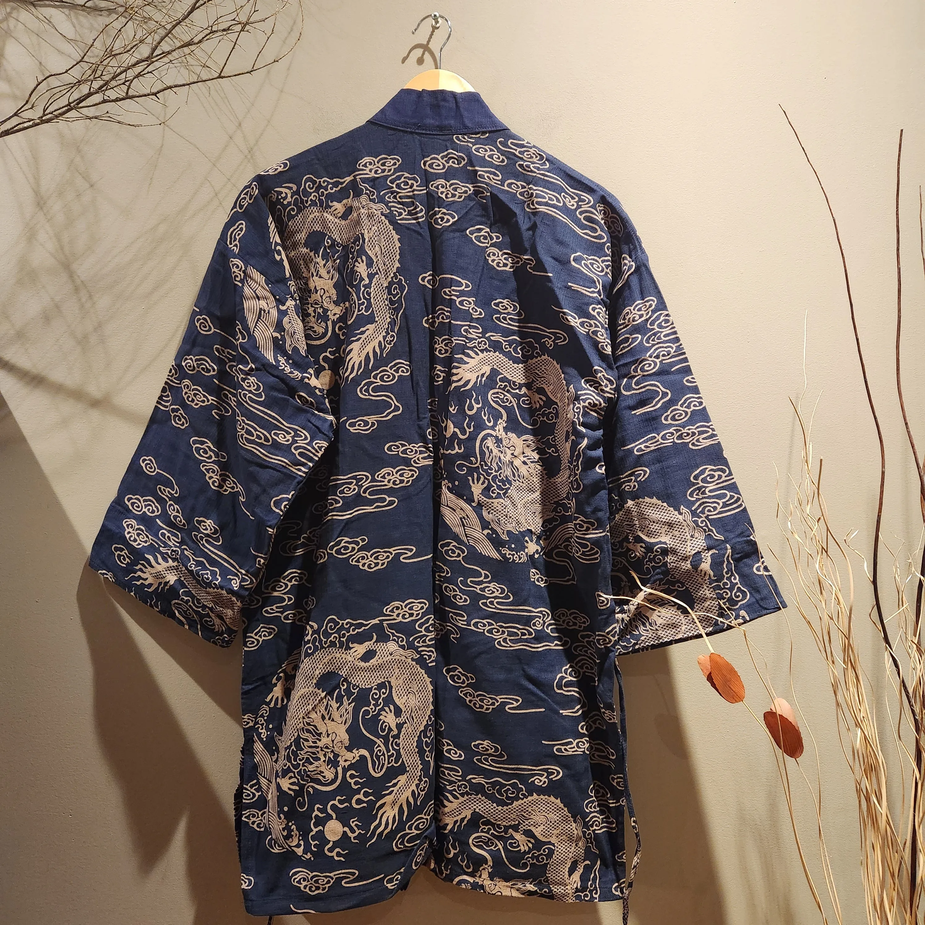 Navy Dragon Noragi Kimono