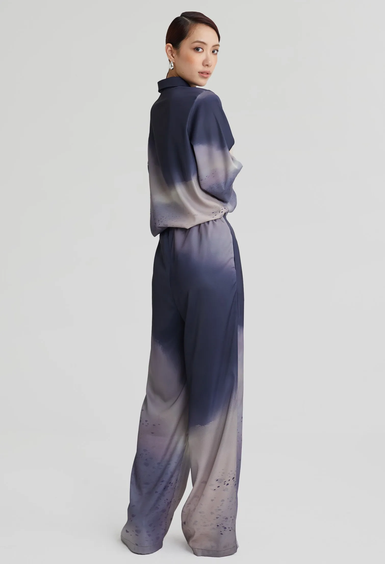 nichii X NURITA HARITH Gradient Indigo Silk Pants