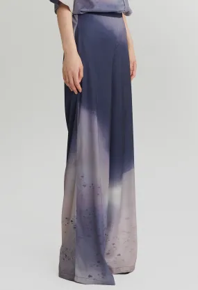 nichii X NURITA HARITH Gradient Indigo Silk Pants