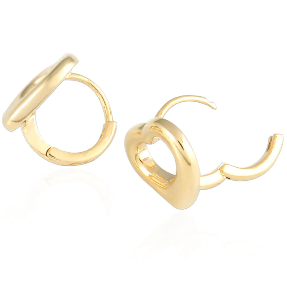 NO.02 Heart Shape Huggie Hoop Earrings