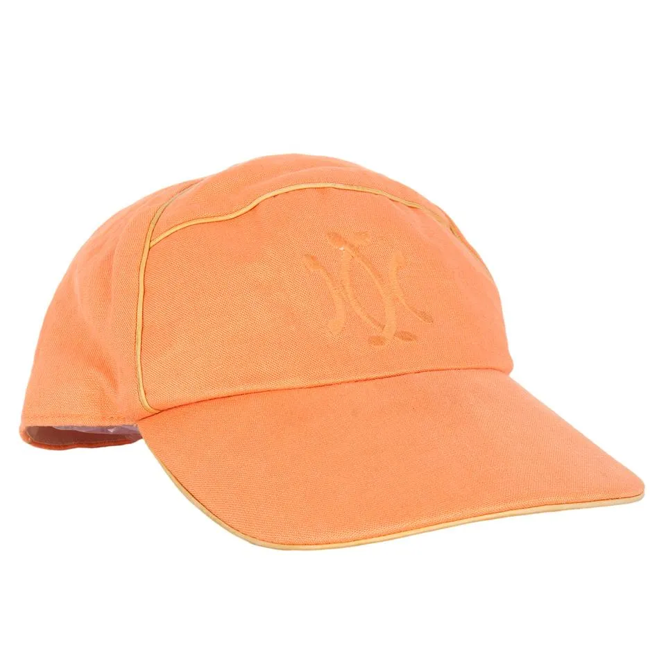 Orange Linen Baseball Cap Hat (Authentic Pre-Owned)