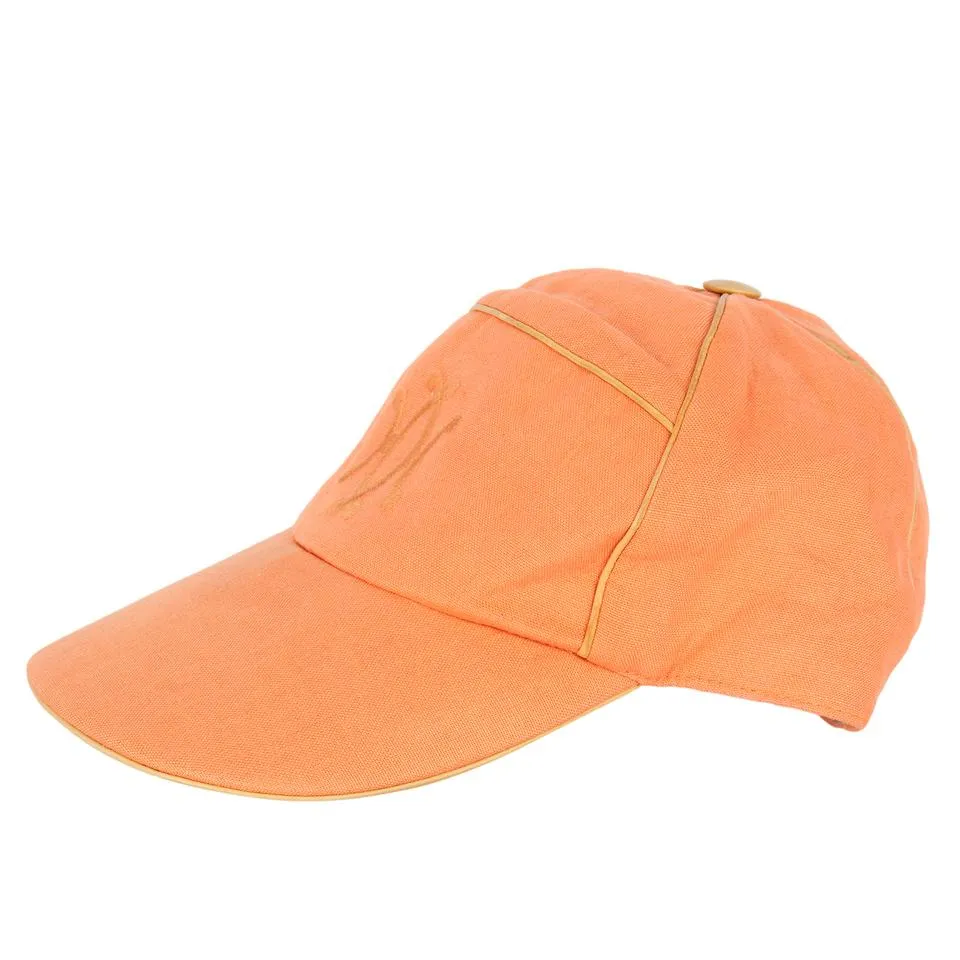 Orange Linen Baseball Cap Hat (Authentic Pre-Owned)