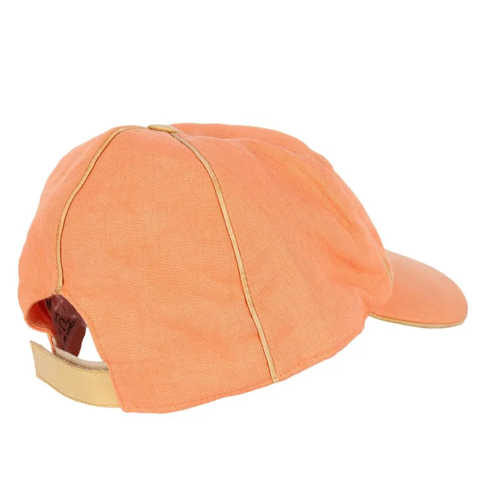 Orange Linen Baseball Cap Hat (Authentic Pre-Owned)