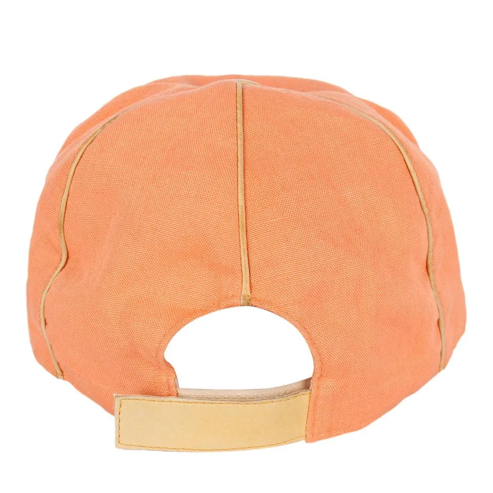 Orange Linen Baseball Cap Hat (Authentic Pre-Owned)