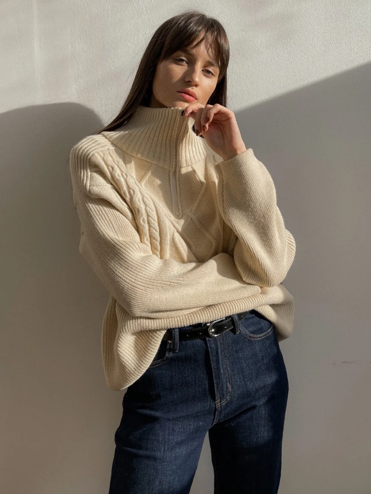 Oversized Thick Warm Knitted Wool Sweater