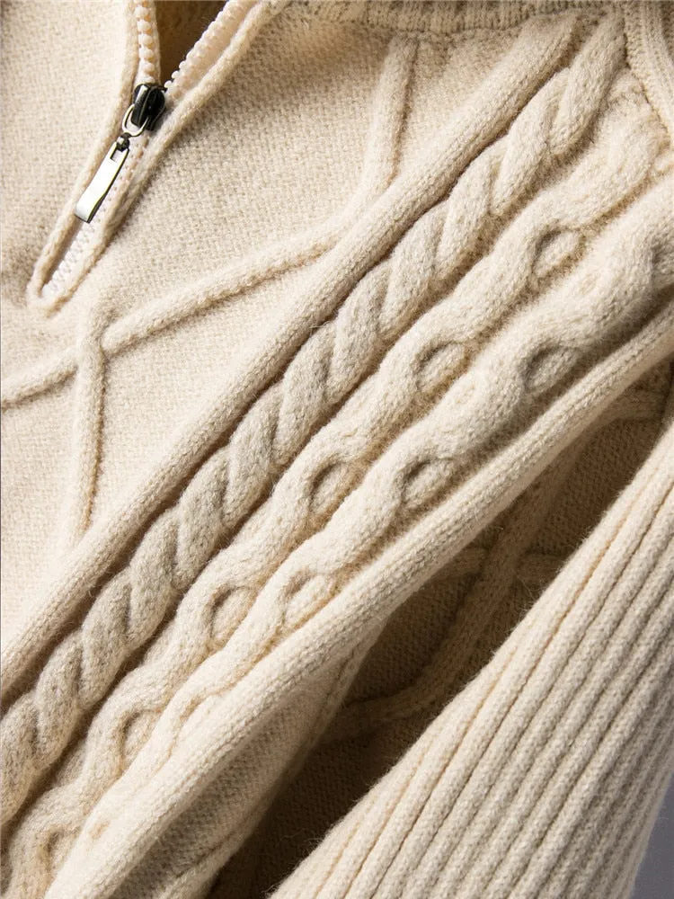 Oversized Thick Warm Knitted Wool Sweater