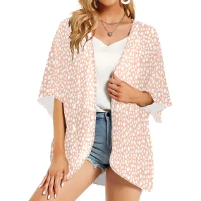 Pink Dot Women's Chiffon Kimono