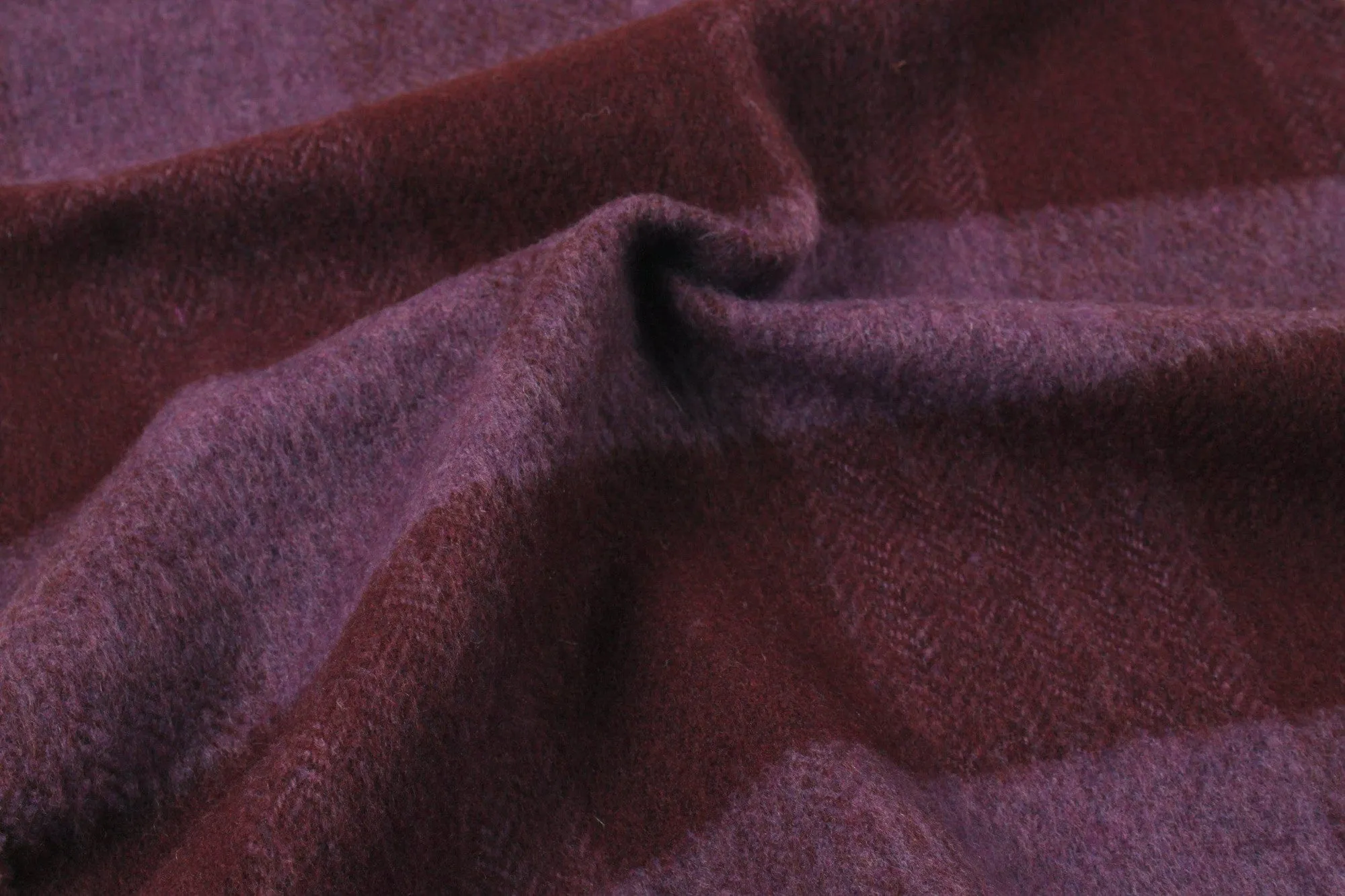 Recycled Wool Brushed Checks - Purple