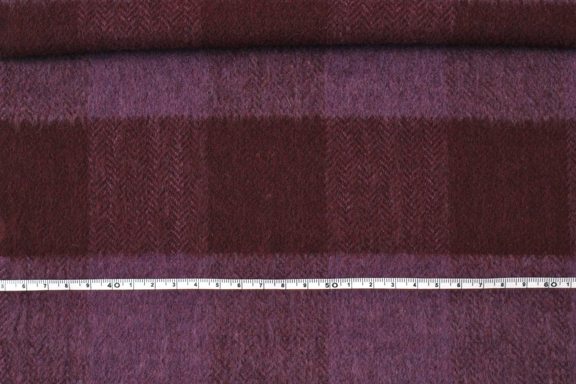 Recycled Wool Brushed Checks - Purple