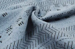 Recycled Wool Jacquard for Outwear - Blue