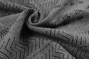 Recycled Wool Jacquard for Outwear - Grey