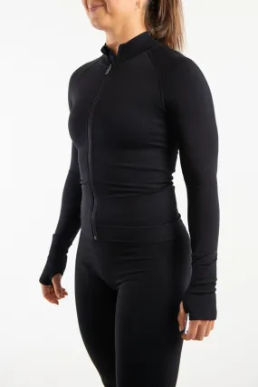 Seamless Zip-Through Long Sleeve Jacket