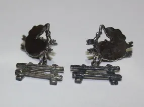 Sheep Jumping Fence Stud Earrings