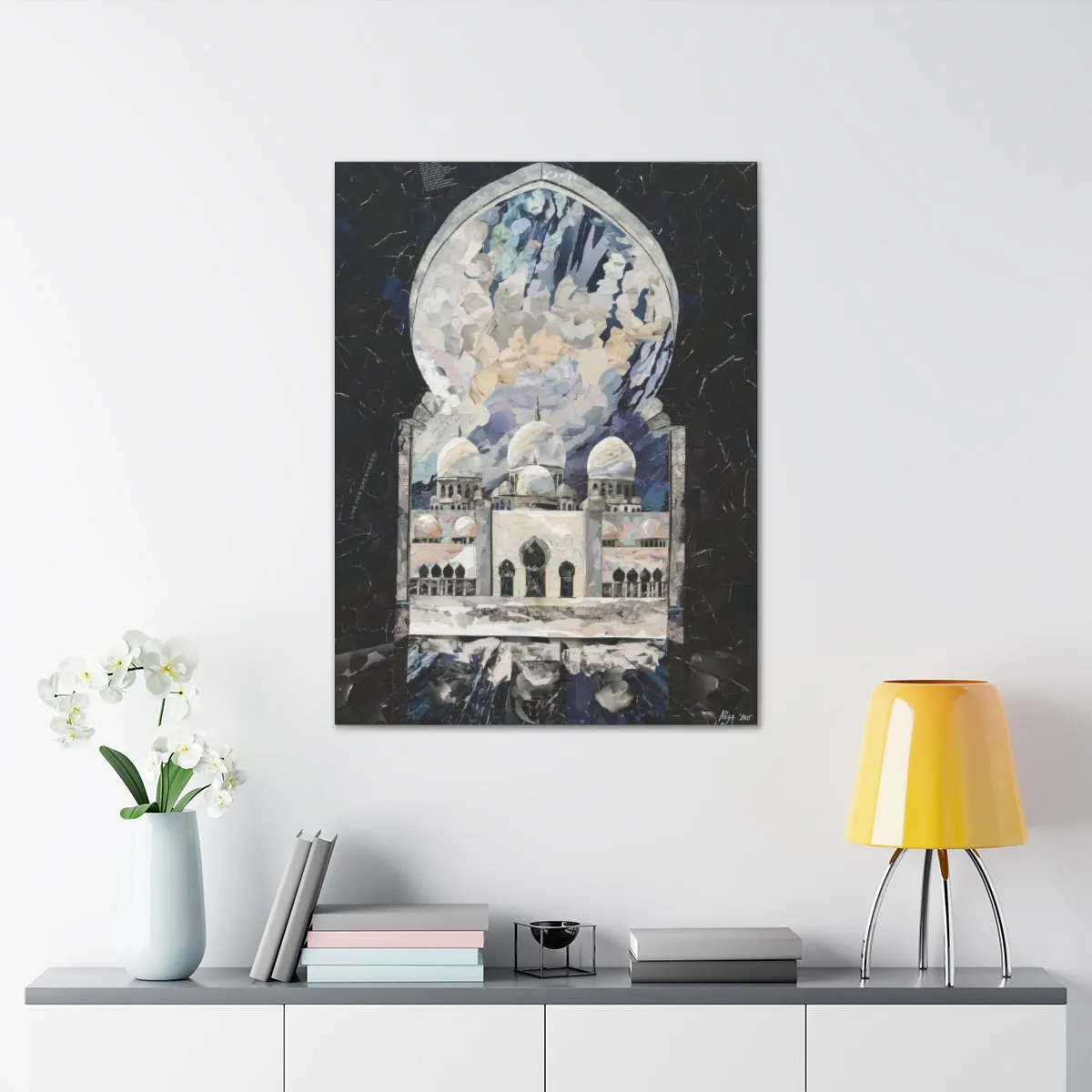 Sheikh Zayed Grand Mosque, Quality Canvas Wall Art Print, Ready to Hang Wall Art Home Decor