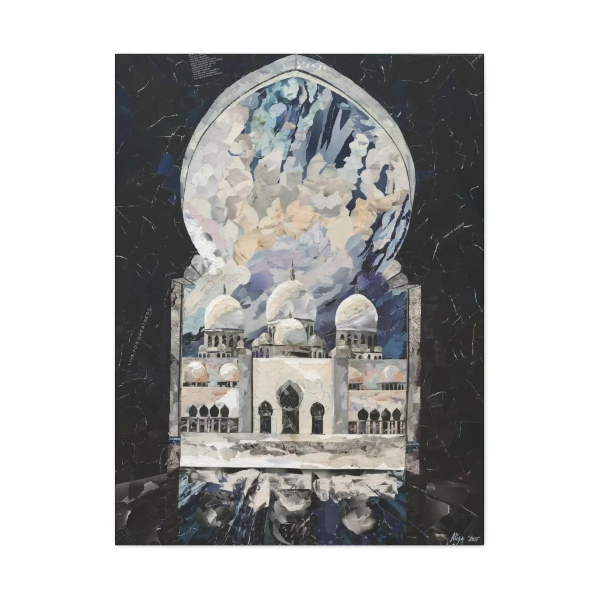 Sheikh Zayed Grand Mosque, Quality Canvas Wall Art Print, Ready to Hang Wall Art Home Decor