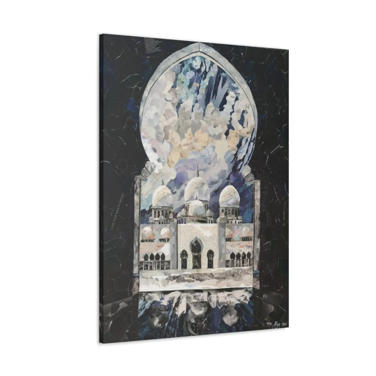 Sheikh Zayed Grand Mosque, Quality Canvas Wall Art Print, Ready to Hang Wall Art Home Decor