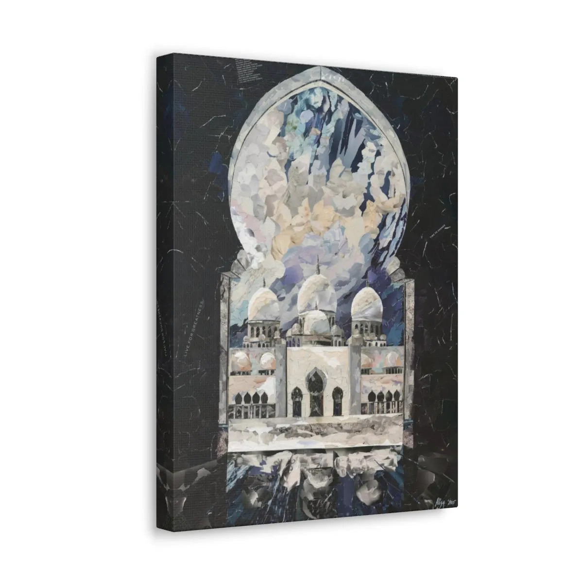 Sheikh Zayed Grand Mosque, Quality Canvas Wall Art Print, Ready to Hang Wall Art Home Decor