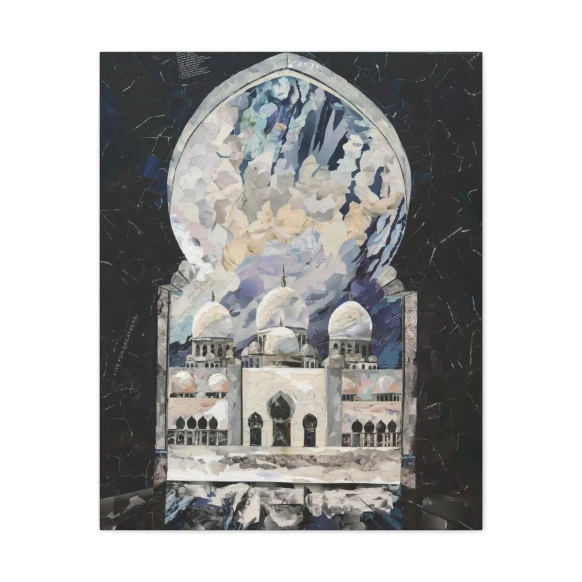 Sheikh Zayed Grand Mosque, Quality Canvas Wall Art Print, Ready to Hang Wall Art Home Decor