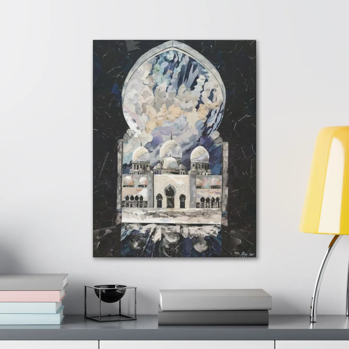 Sheikh Zayed Grand Mosque, Quality Canvas Wall Art Print, Ready to Hang Wall Art Home Decor