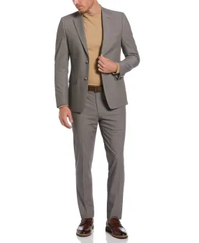 Slim Fit Brown Notch Lapel Iridescent Suit