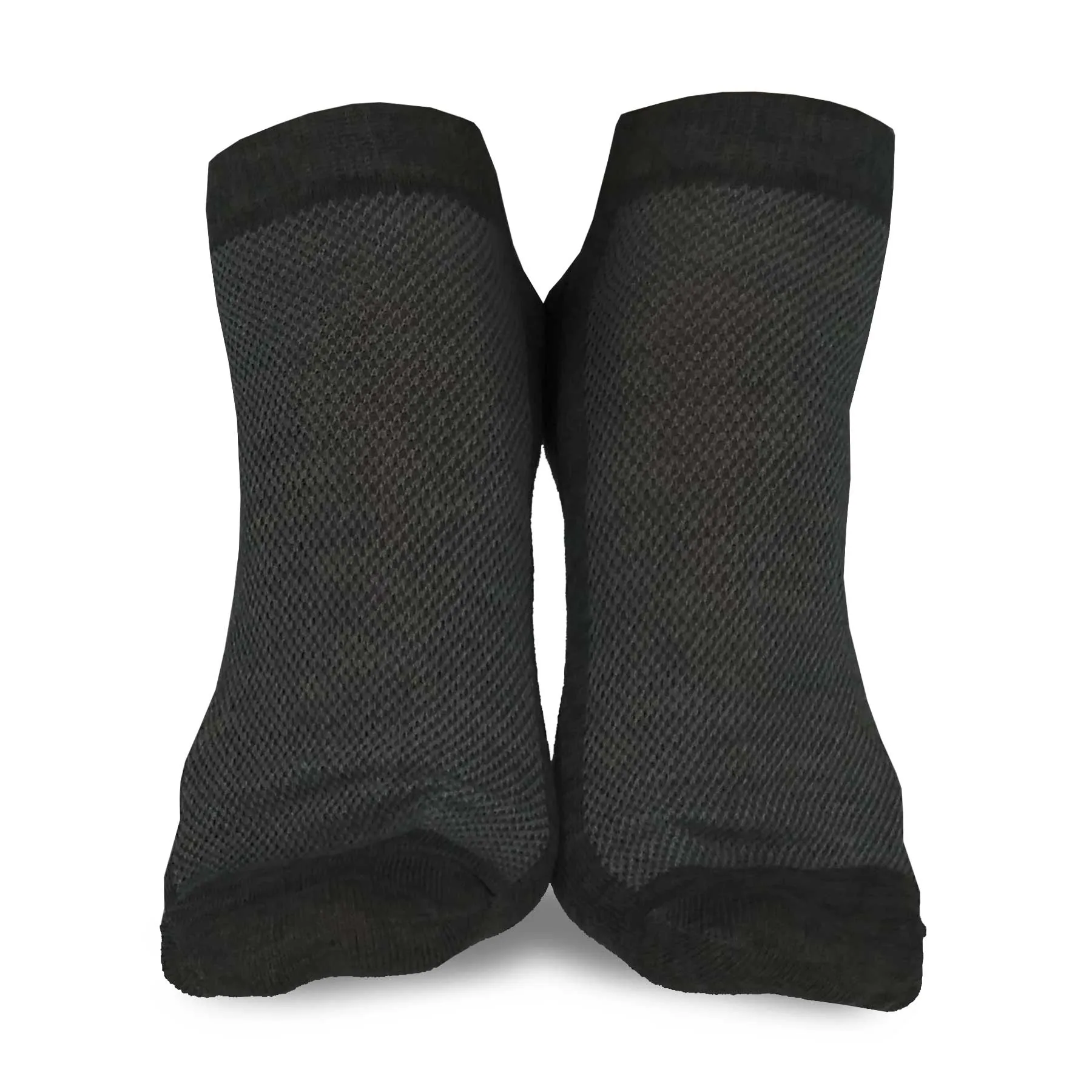 TeeHee Socks Men's Casual Polyester No Show Black, Grey, White 18-Pack (10051)