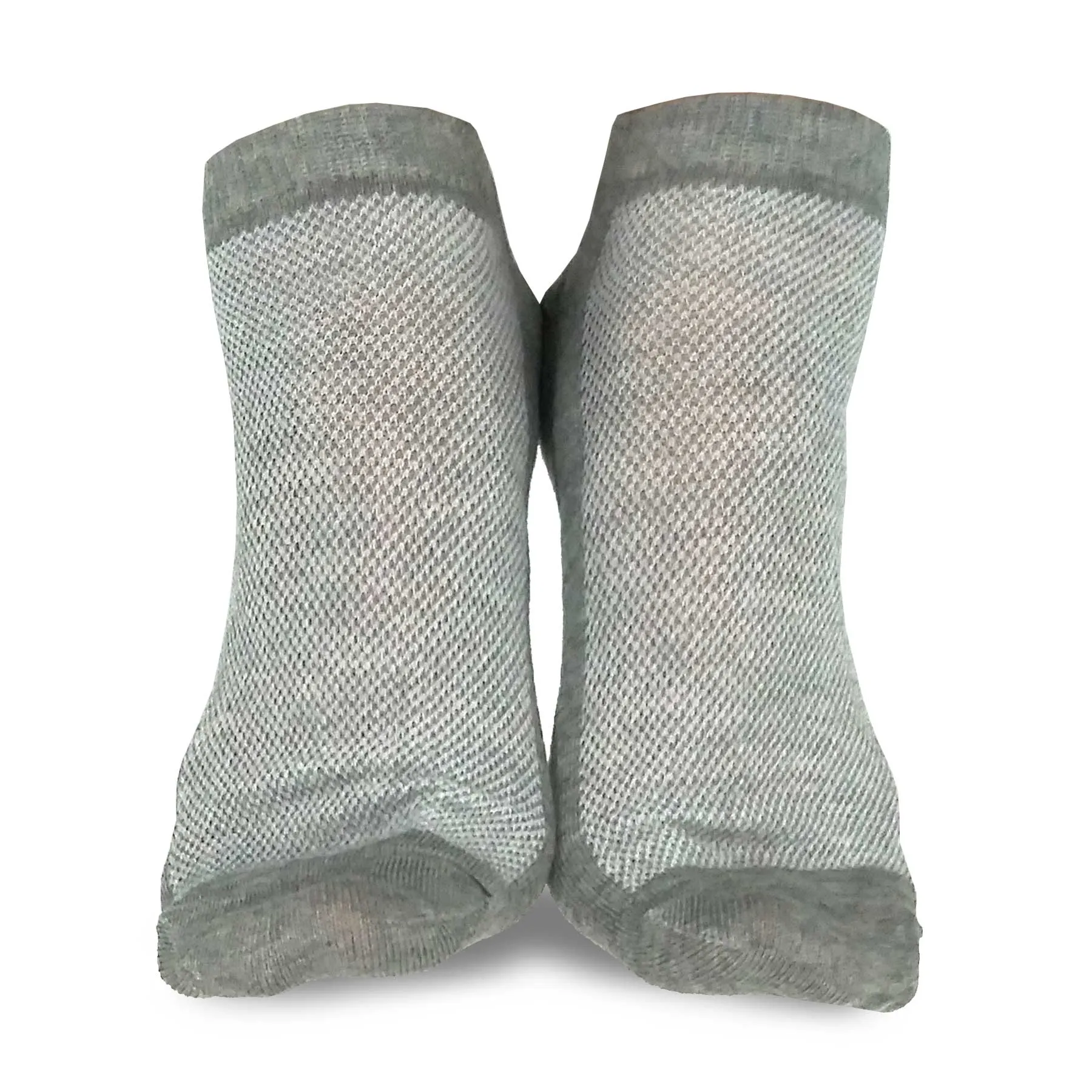 TeeHee Socks Men's Casual Polyester No Show Black, Grey, White 18-Pack (10051)