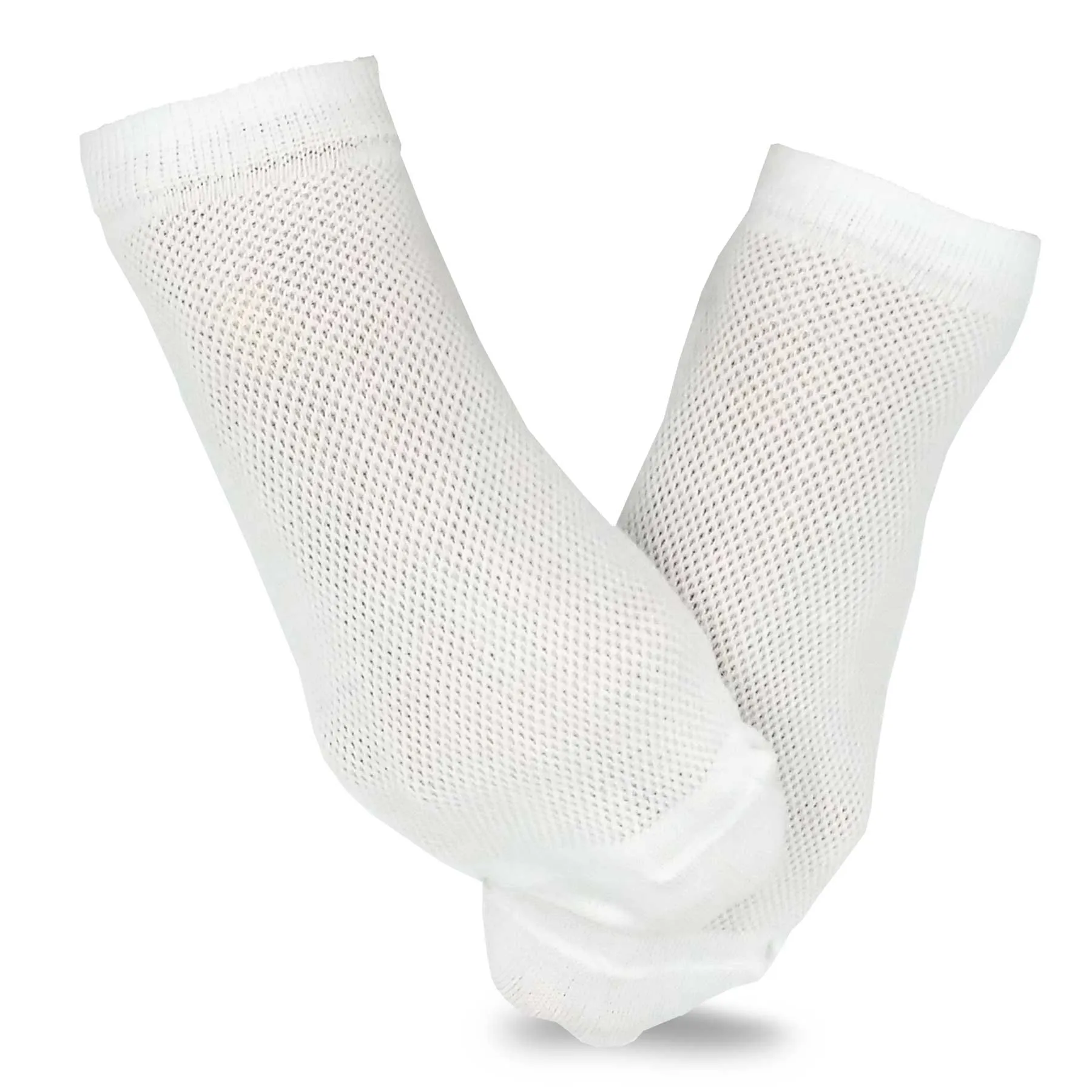 TeeHee Socks Women's Casual Polyester No Show White 12-Pack (10051)