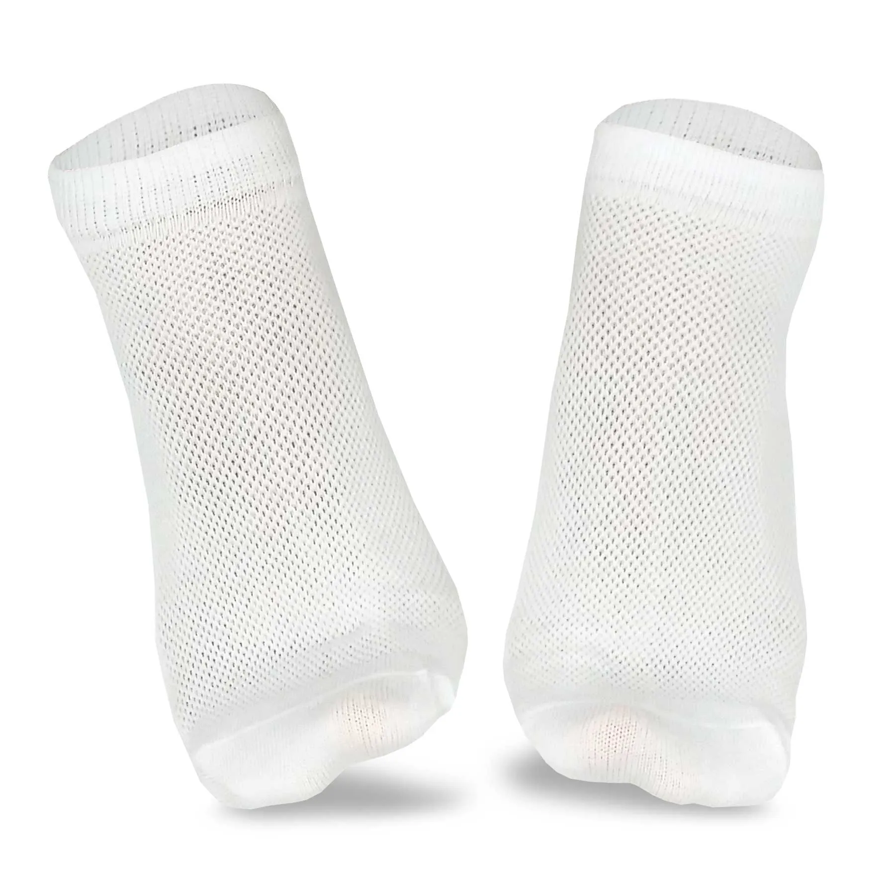 TeeHee Socks Women's Casual Polyester No Show White 12-Pack (10051)