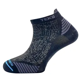 Teko ecoRUN Low Cut Light Half Cushion 2.0 Running Socks - Unisex - Black/Dusk