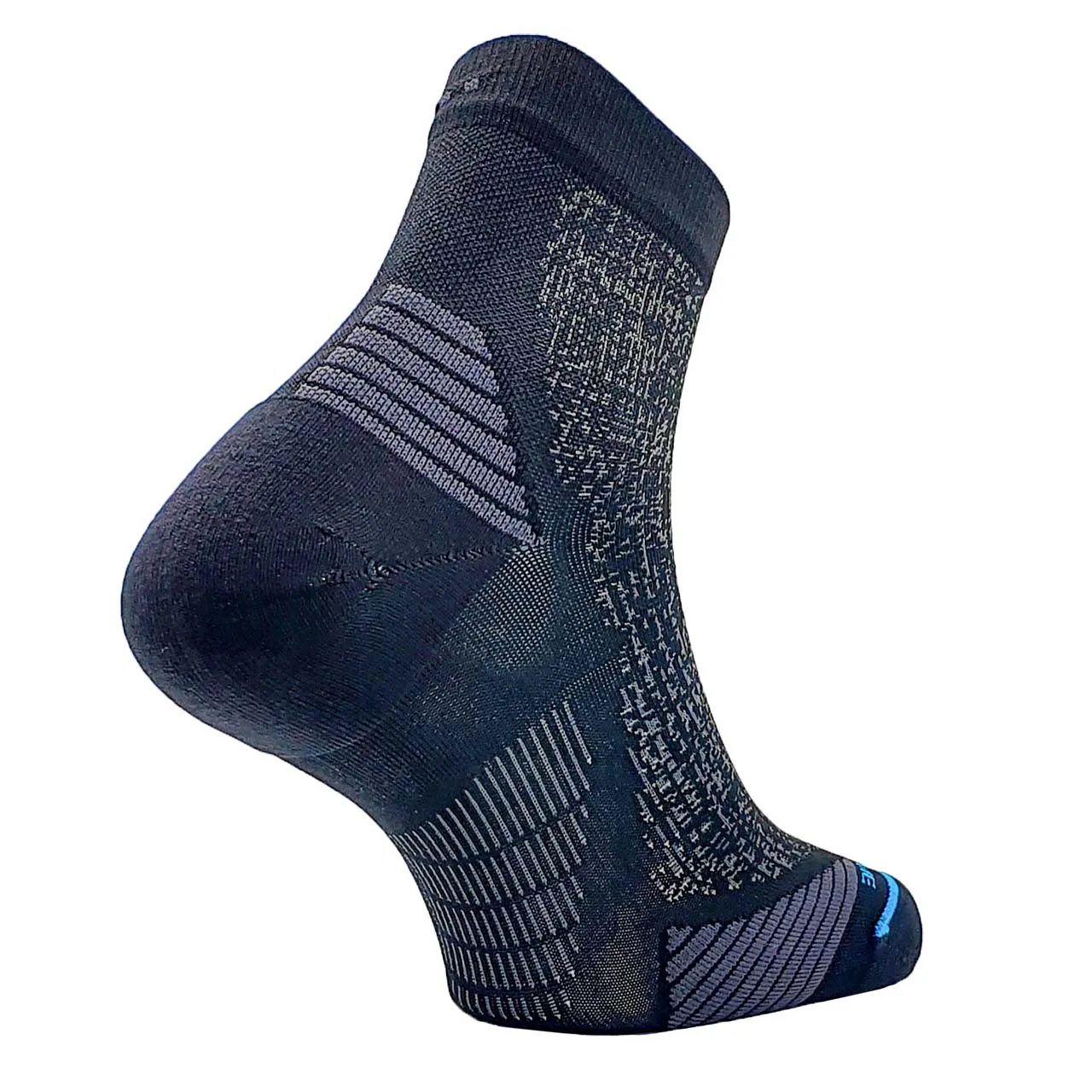 Teko ecoRUN Mini Crew Light Half Cushion 2.0 Running Socks - Unisex - Black/Dusk