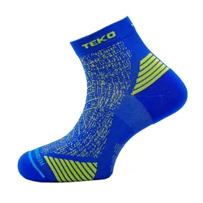 Teko ecoRUN Mini Crew Light Half Cushion 2.0 Running Socks - Unisex - Blue