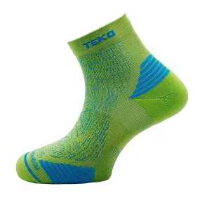 Teko ecoRUN Mini Crew Light Half Cushion 2.0 Running Socks - Unisex - Lime