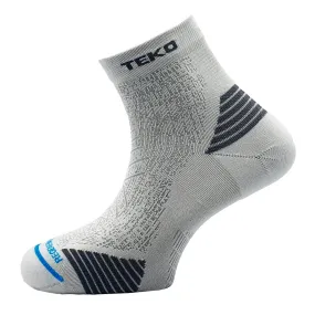 Teko ecoRUN Mini Crew Light Half Cushion 2.0 Running Socks - Unisex - White