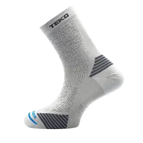 Teko ecoRUN Short Crew Light Half Cushion 2.0 Running Socks - Unisex - White