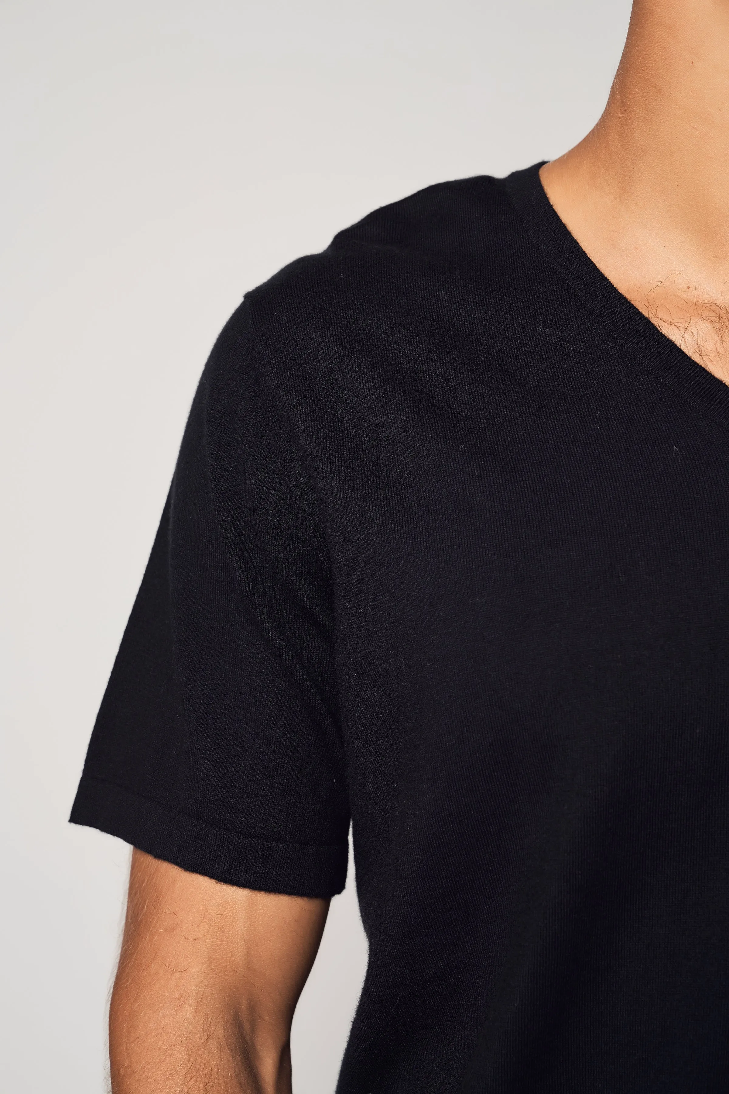 V-Neck Cotton Cashmere T-Shirt