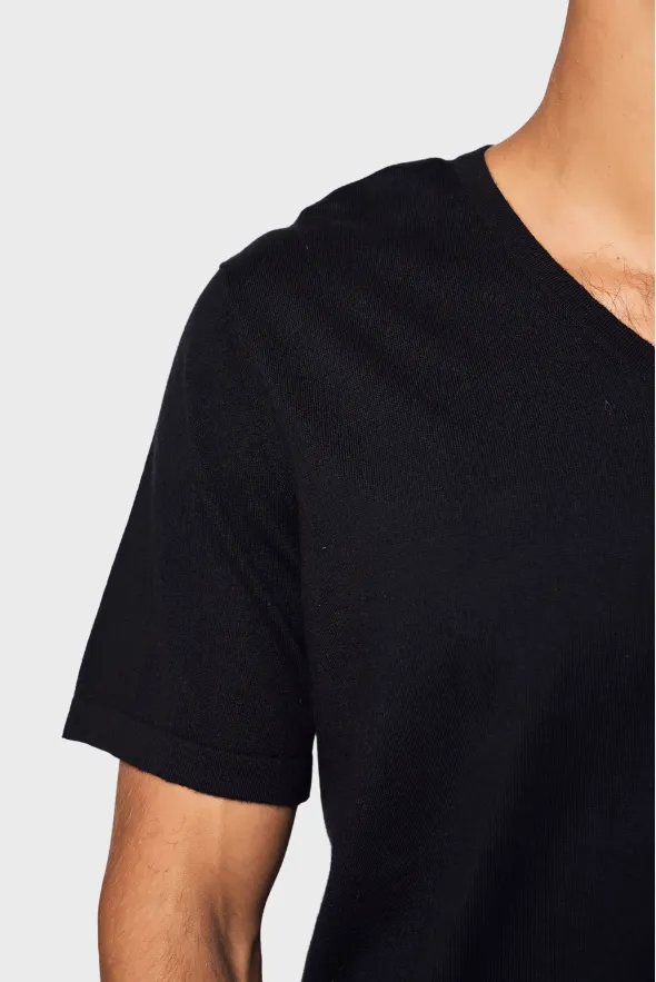 V-Neck Cotton Cashmere T-Shirt