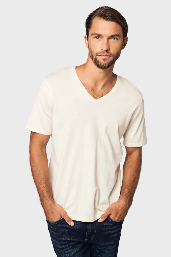 V-Neck Cotton Cashmere T-Shirt