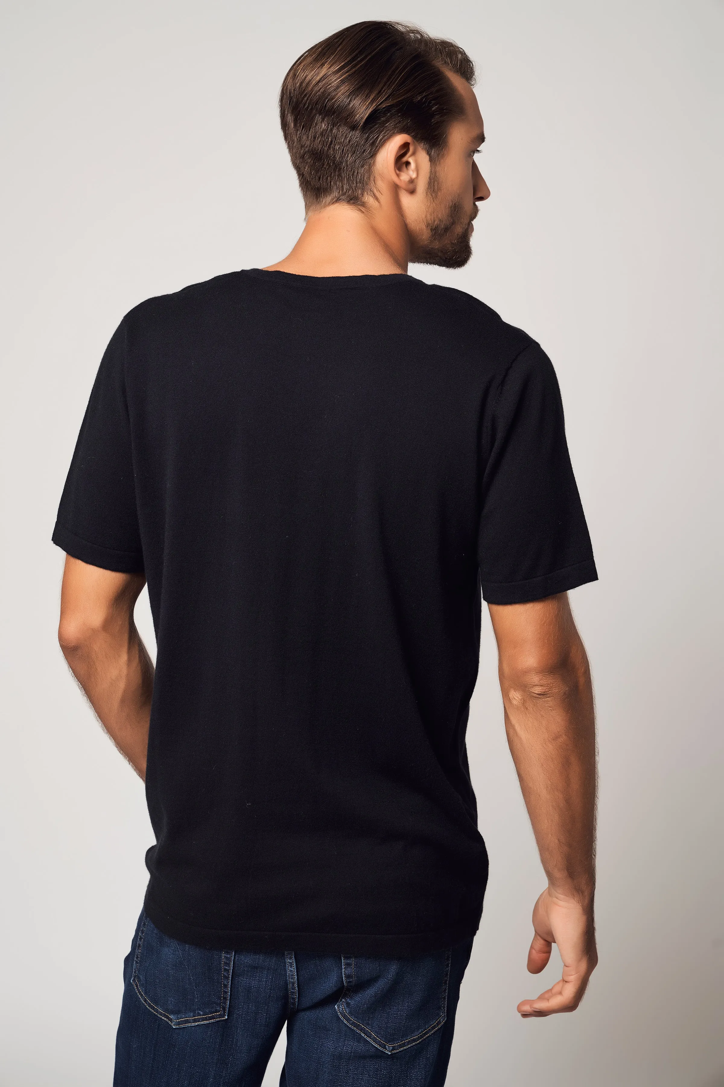 V-Neck Cotton Cashmere T-Shirt