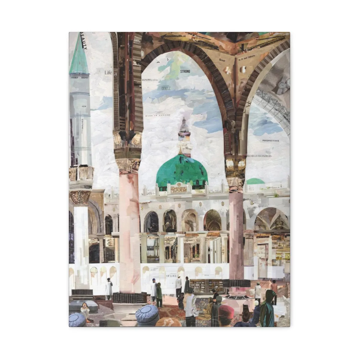 View of Madina, Quality Canvas Wall Art Print, Ready to Hang Wall Art Home Decor