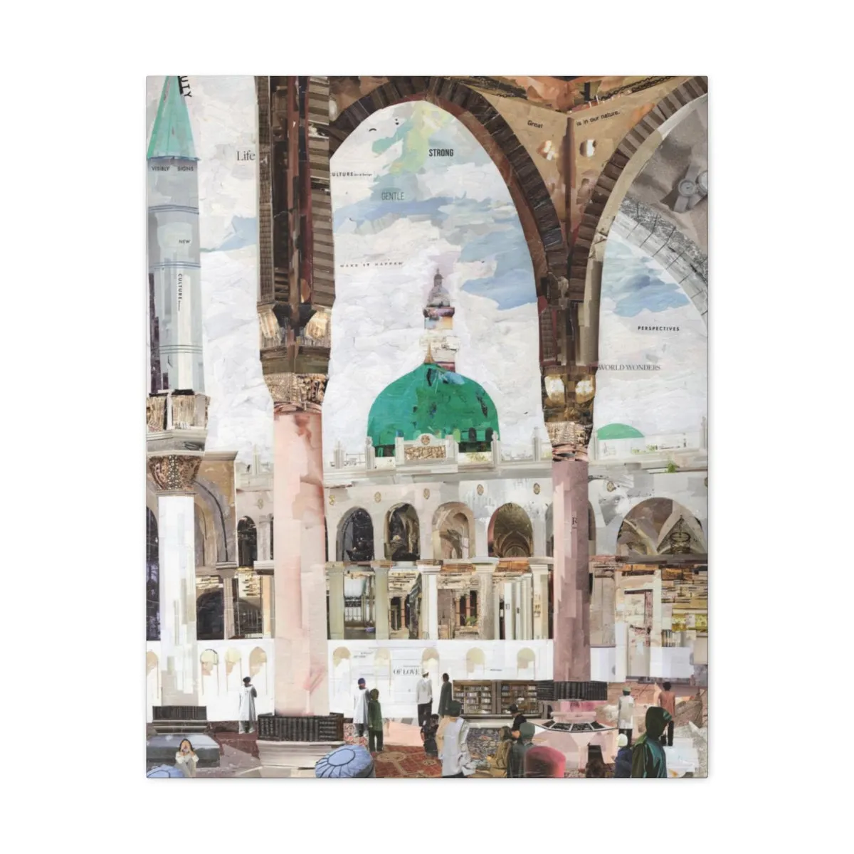 View of Madina, Quality Canvas Wall Art Print, Ready to Hang Wall Art Home Decor