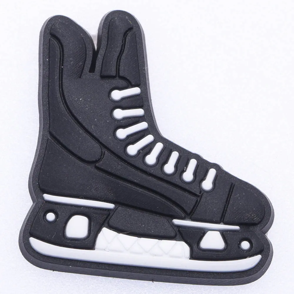 Wholesale 100PCS PVC DIY Hole Shoes Accessories Ice Hockey Series Shoes Flowers