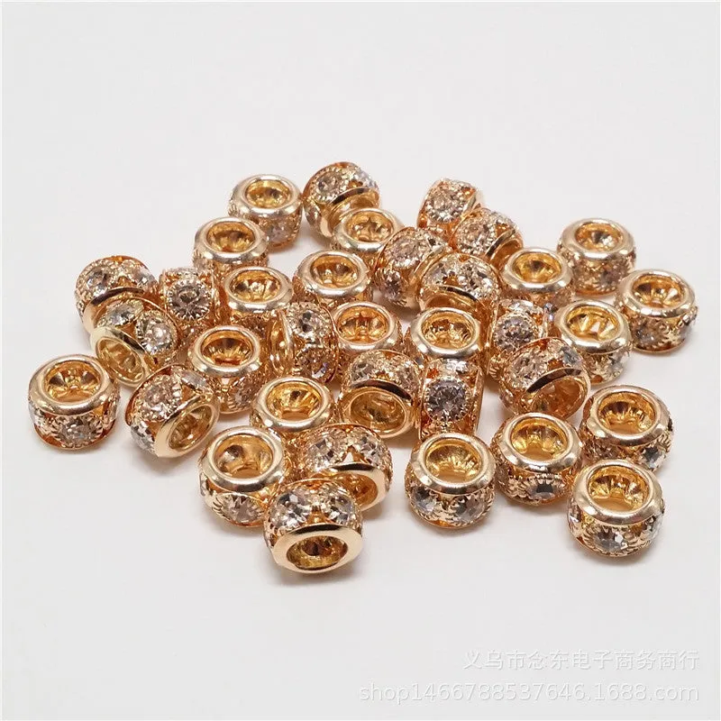 Wholesale 100pcs/pack Big Hole Six Copper Beads