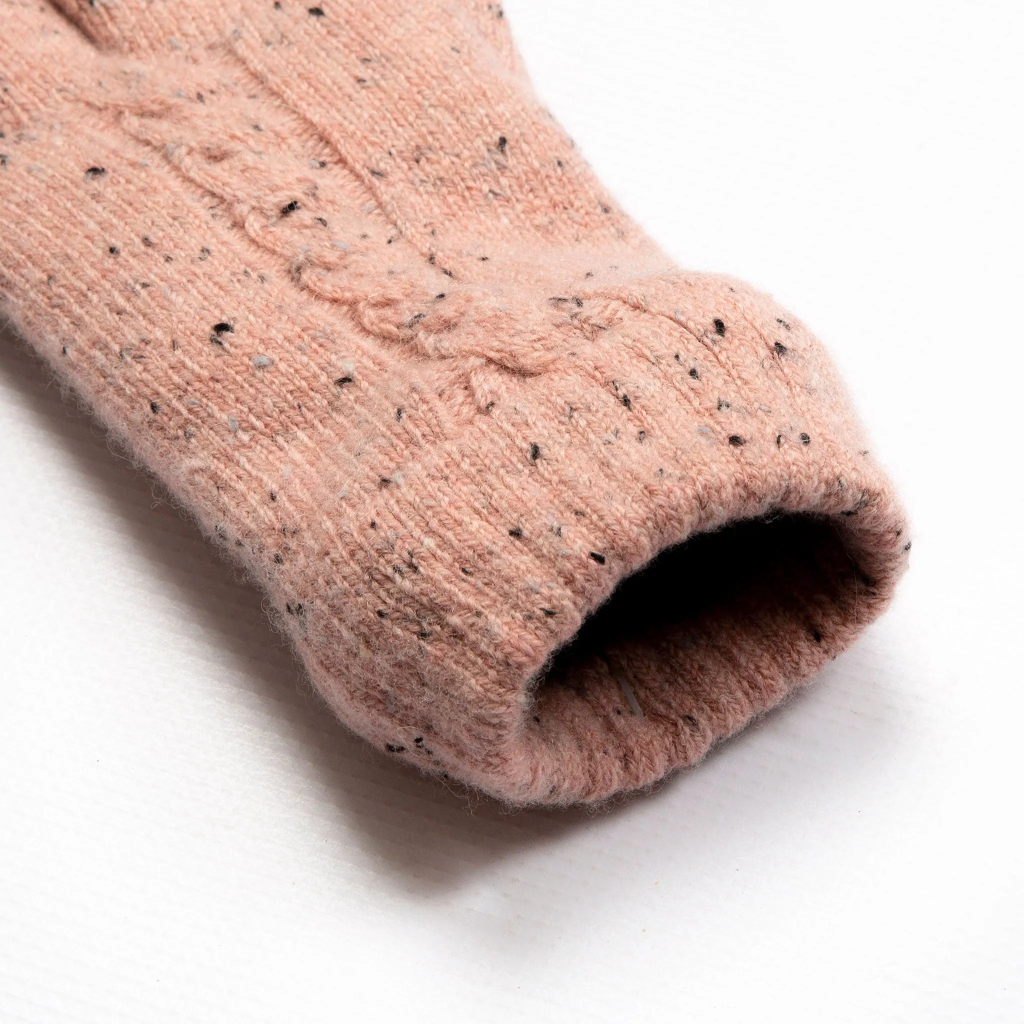 Women’s Cable Knit Gloves with Marl Yarn