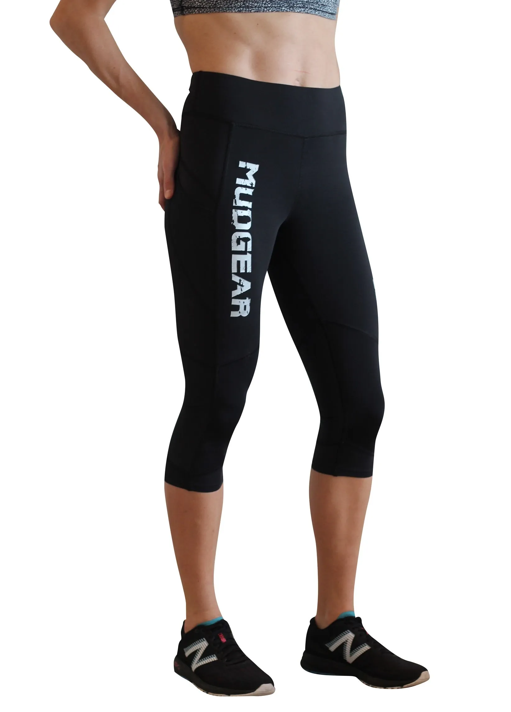 Women's Flex-Fit Compression Capri Leggings (Race Logo)