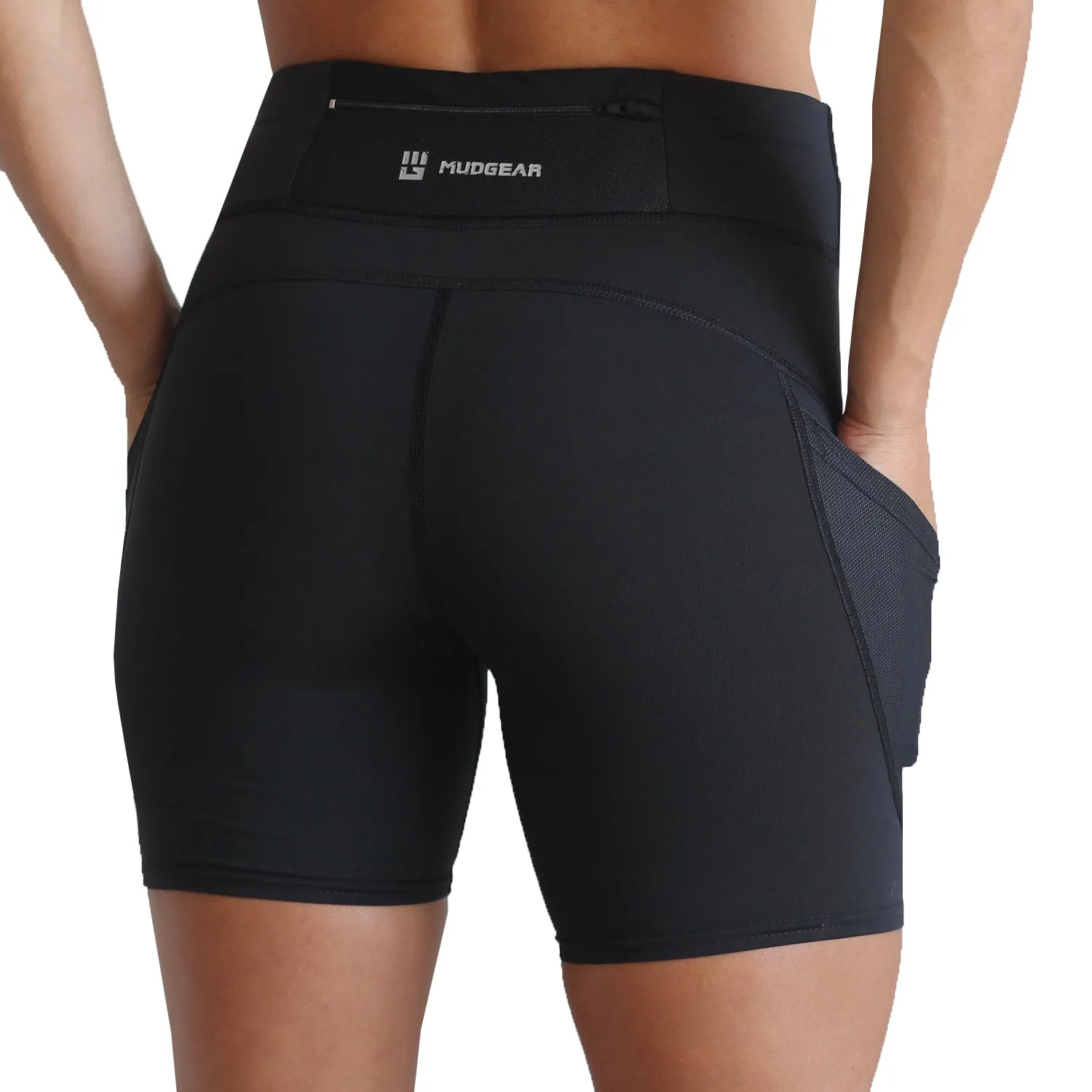 Women's Flex-Fit Compression Shorts 6-inch Inseam (Race logo)