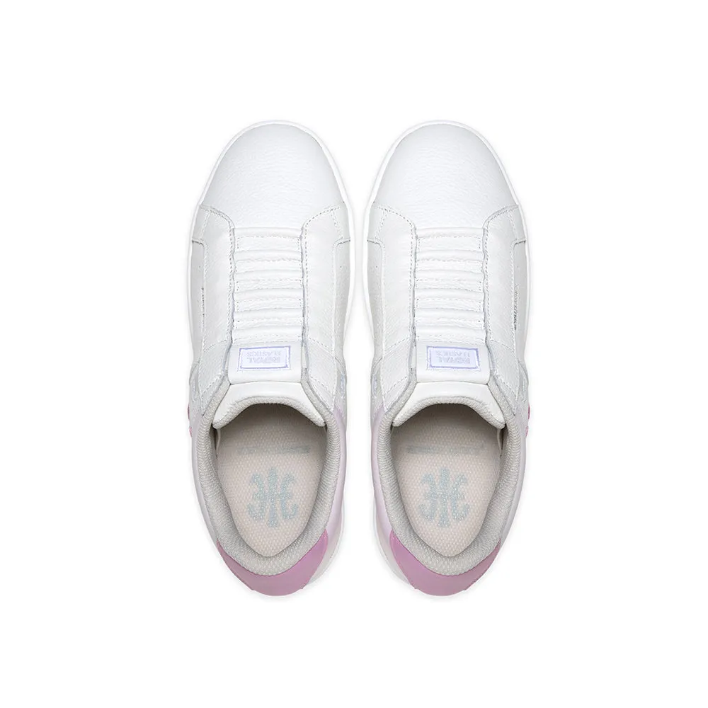 Women's Icon OG White Pink Logo Leather Sneakers 91941-061